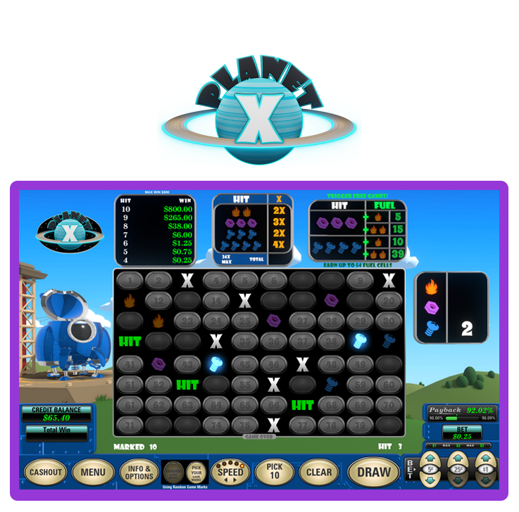 Planet X Keno screen shot